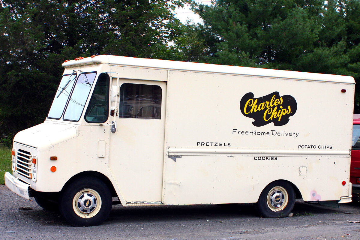 Charles Chips van: Delivery van used by Charles Chips, August 24, 2010.; potato chips