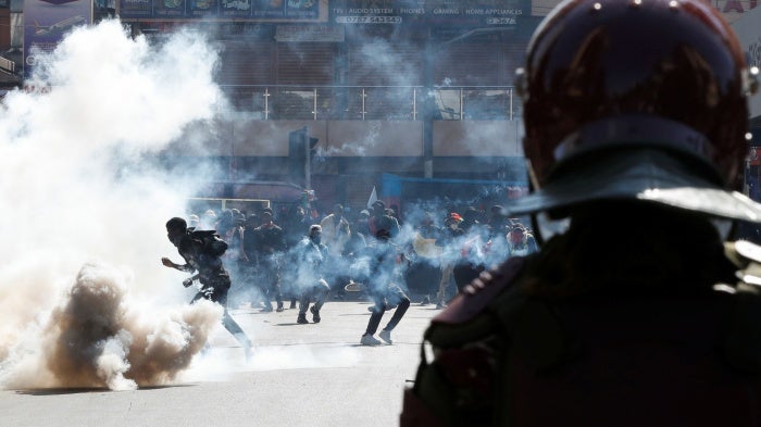 Protesters attend a demonstration against Kenya's proposed finance bill 2024/2025 in Nairobi, Kenya, June 25, 2024.