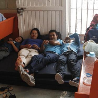 A Salvadoran family stays at the Buen Pastor migrant shelter in Ciudad Juárez, Mexico, in June 2019 while they wait for their asylum cases to be heard in US immigration court. 