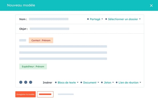 Édition de modèle d'e-mails de HubSpot
