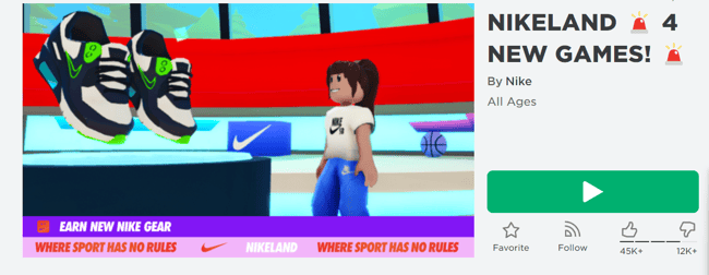 Nikeland in Roblox