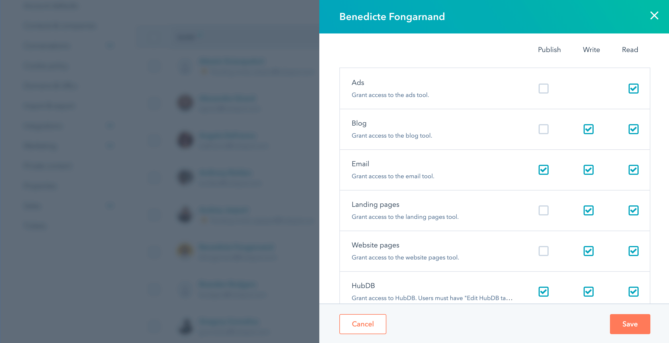 Activity Logs manage permissions