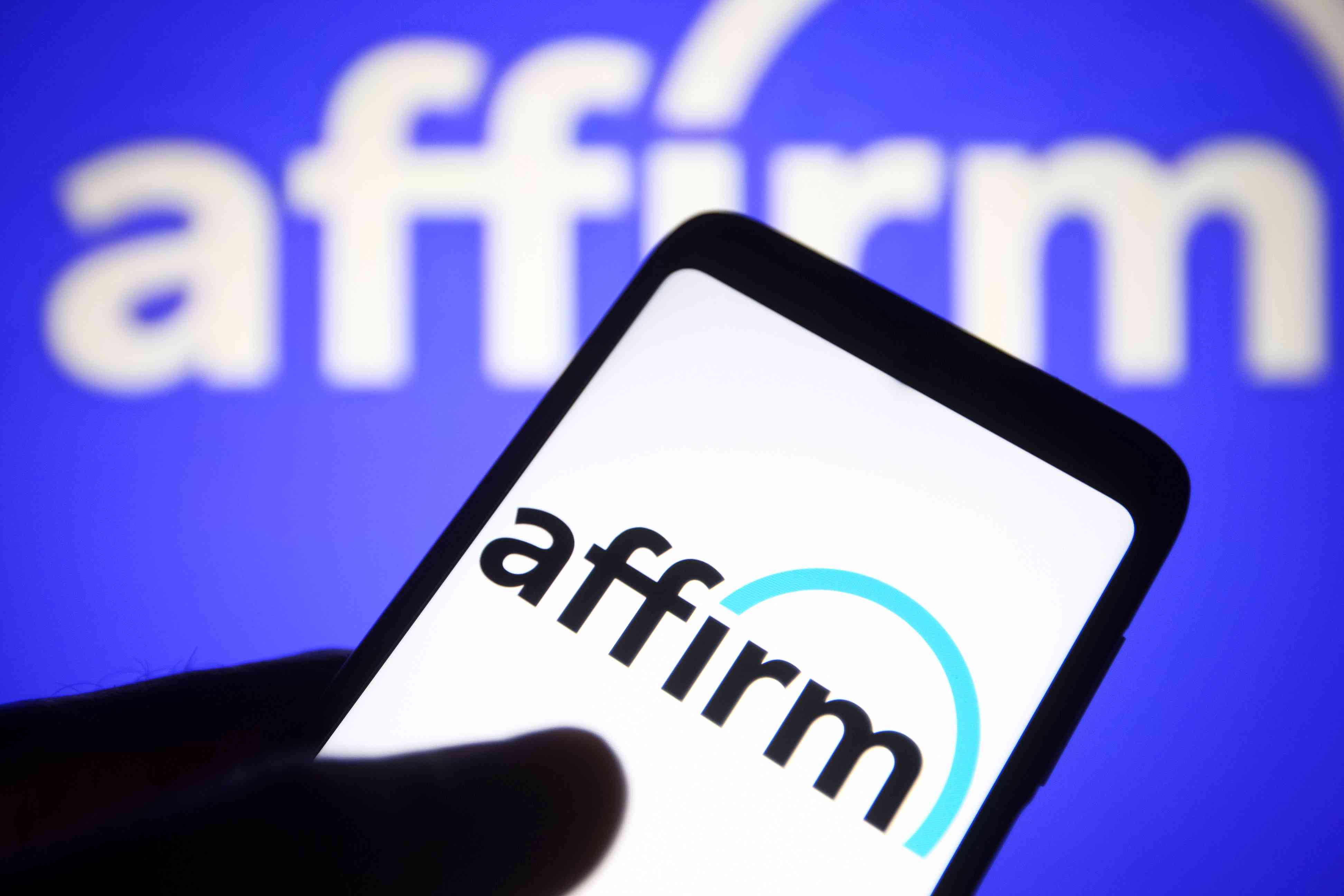 Affirm's logo on a mobile device. 