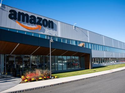 Street view of an Amazon warehouse