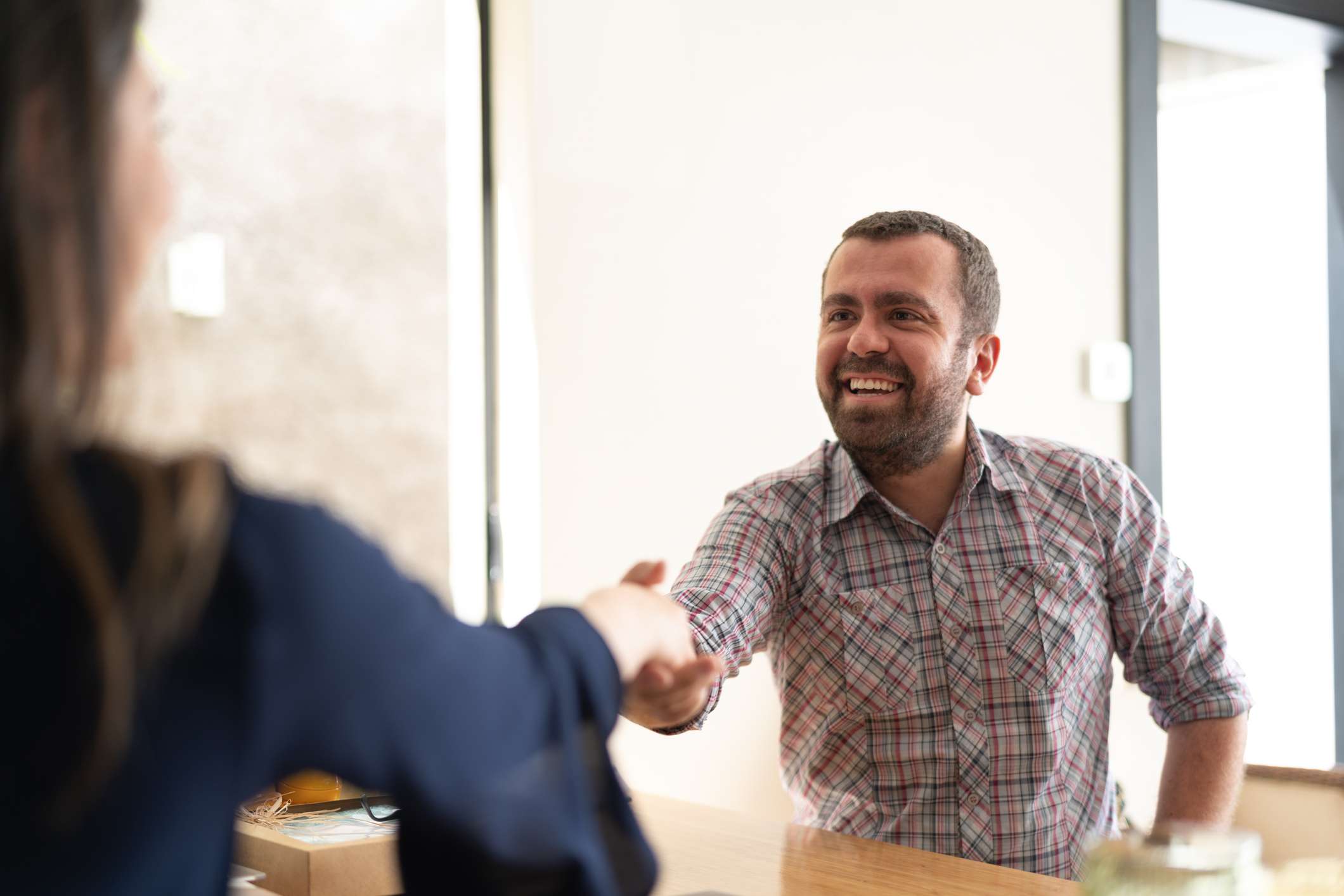 man interviewing for new job