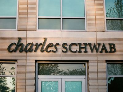 sign with logo at Charles Schwab.