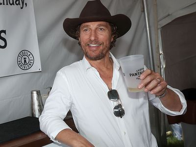 Actor Matthew McConaughey celebrating the launch of his Pantalones Tequila in November 2023