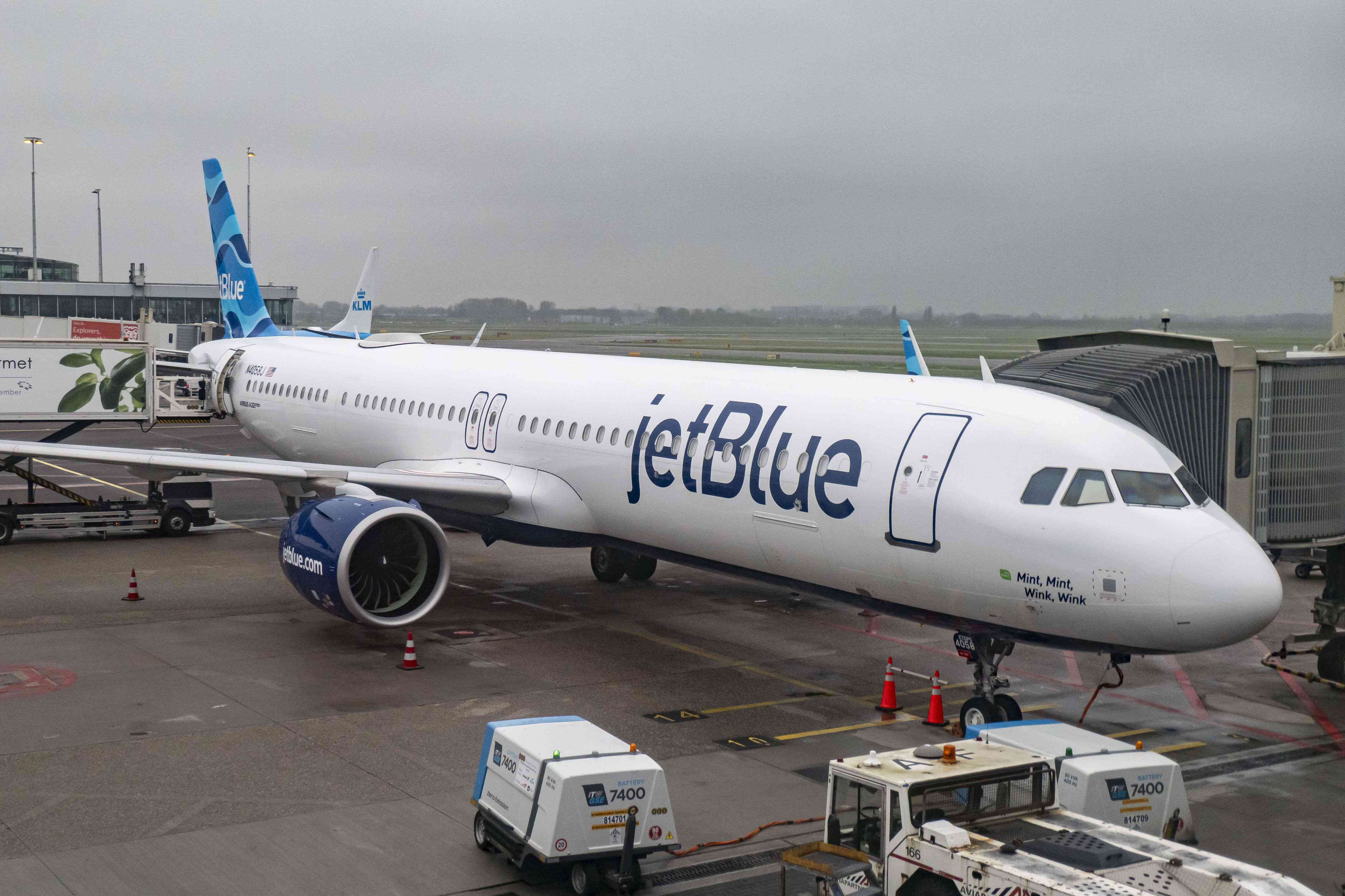 JetBlue Airbus A321neo aircraft on a runway