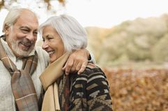 Older couple outside