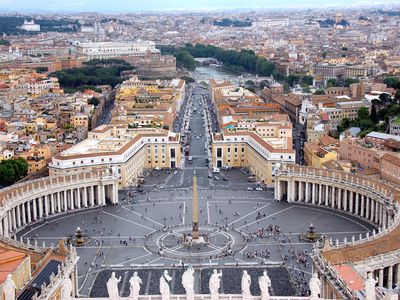 St. Peter's Square from the dome of the basilica.