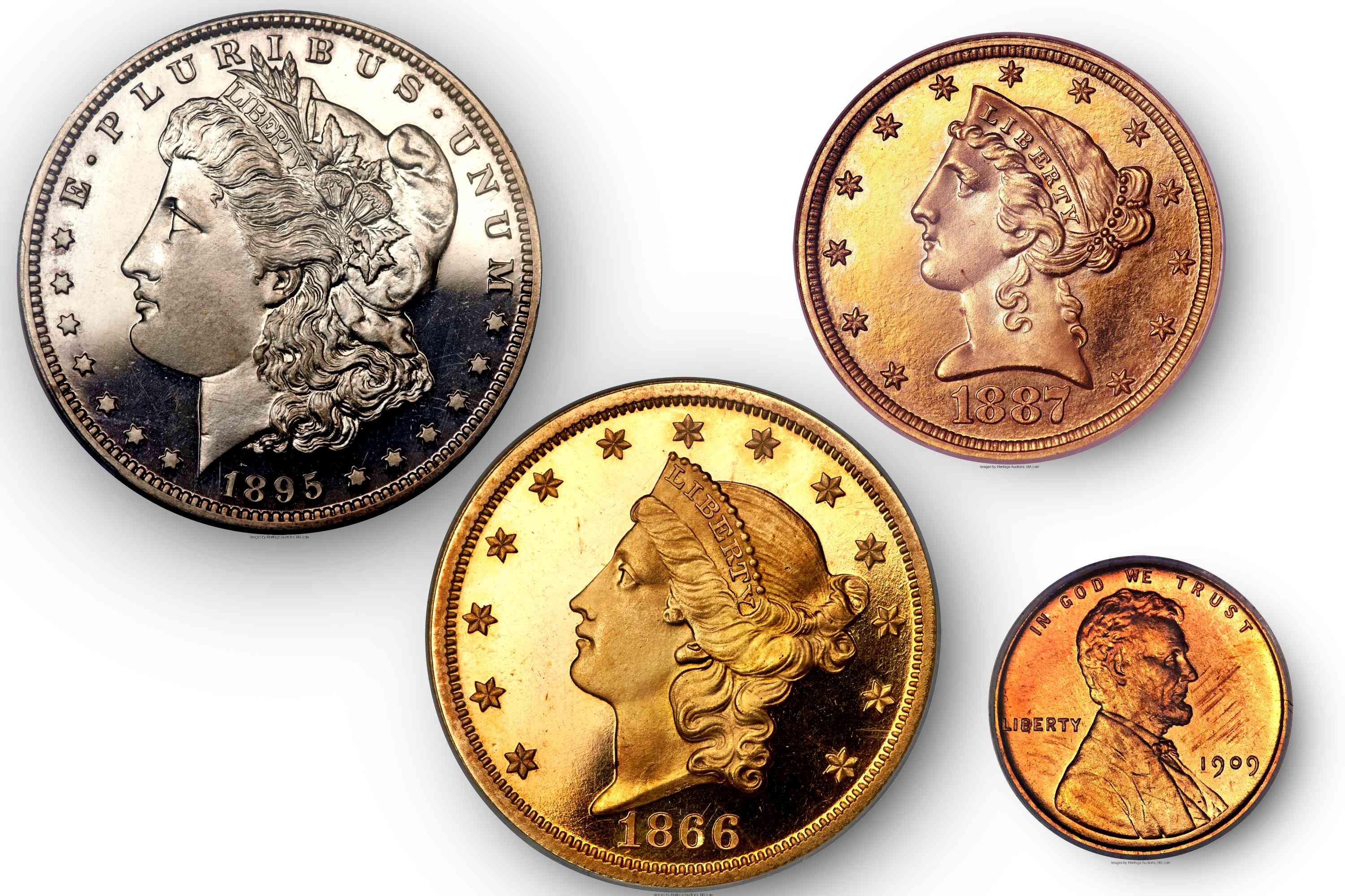 Early Proof Coins from the United States Mint.