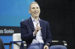 Andy Jassy, CEO of Amazon.com, on stage at the 2022 New York Times DealBook Summit. 