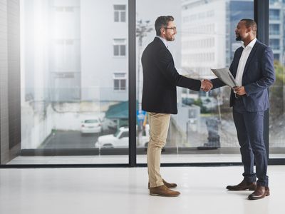 Two men shaking hands