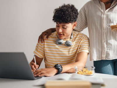 Son researching scholarships