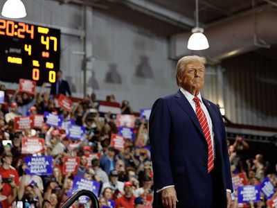 Former President Donald Trump in North Carolina on Wednesday. 