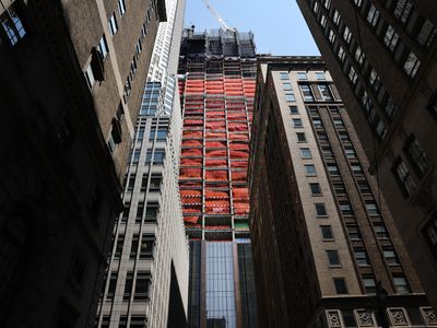 The site of JPMorgan ChaseÃ¢ÂÂs new 1,388-foot headquarters stands under construction at 270 Park Avenue in Midtown East on May 18, 2023 in New York City. Designed by Lord Norman Foster of Foster + Partners, the 70-story skyscraper will consist of 2.5 million square feet of office space for an estimated 15,000 employees. When complete, the building will become the tallest structure in New York City powered entirely by hydroelectric energy and featuring state-of-the-art air filtering. JPMorgan Chase CEO Jamie Dimon has asked all managing directors to return to the office five days a week and others at least three days a week.