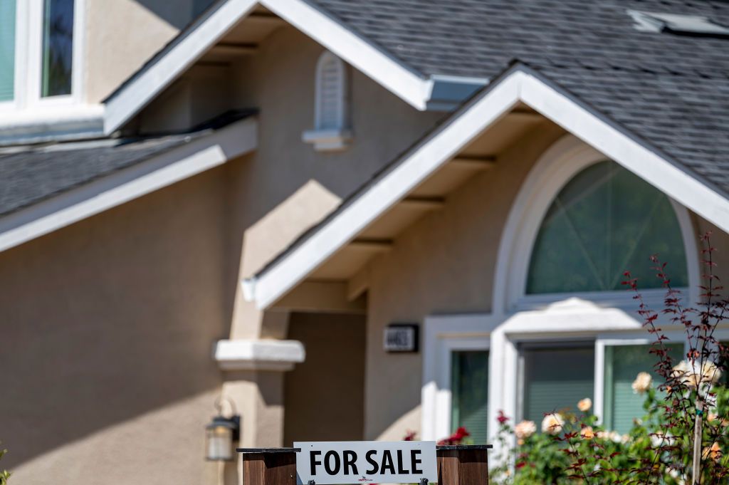 A "For Sale" sign in front of a home in San Jose, California, US, on Thursday, Sept. 5, 2024.