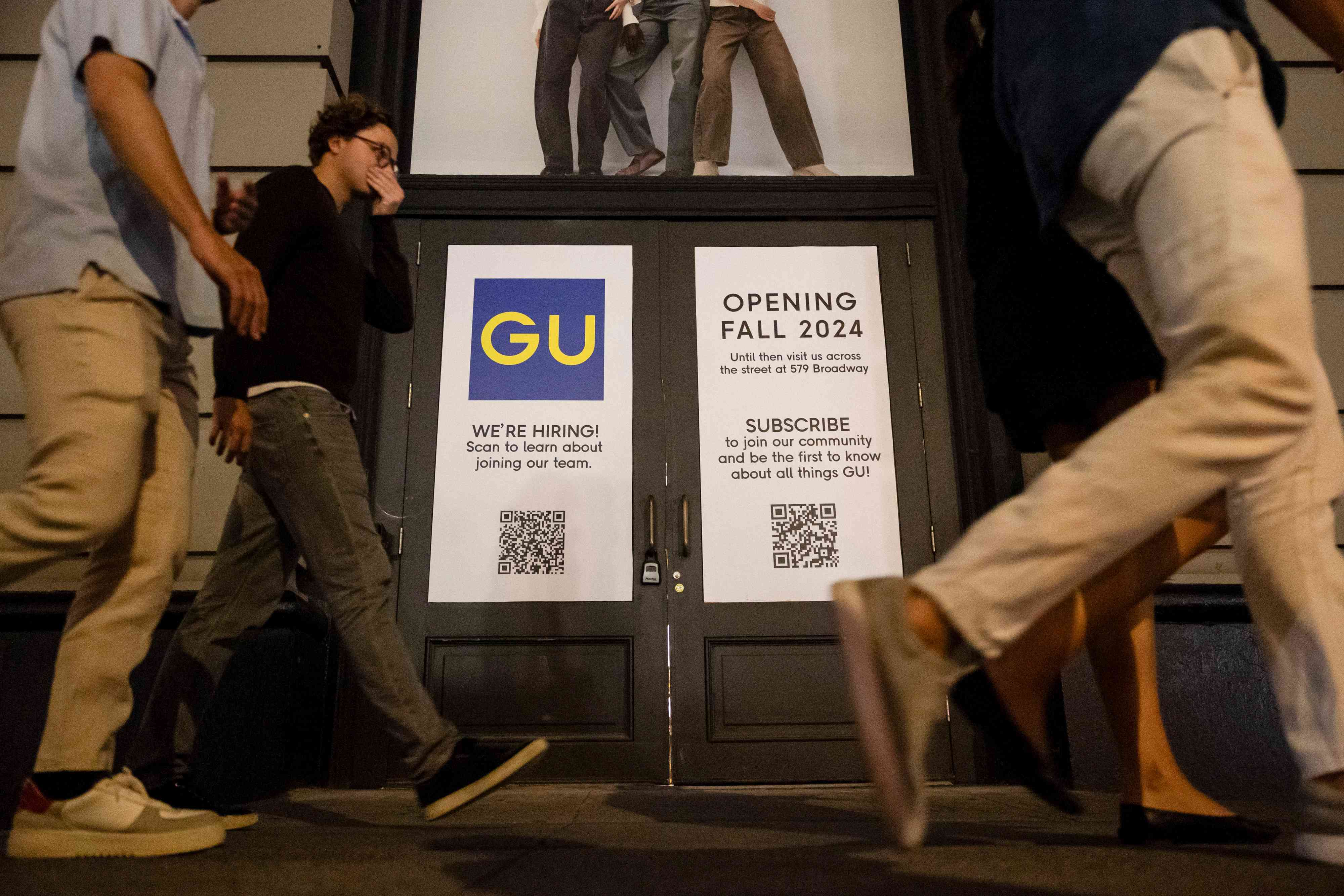 A hiring sign in the Soho neighborhood of New York, US, on Saturday, Aug. 10, 2024.