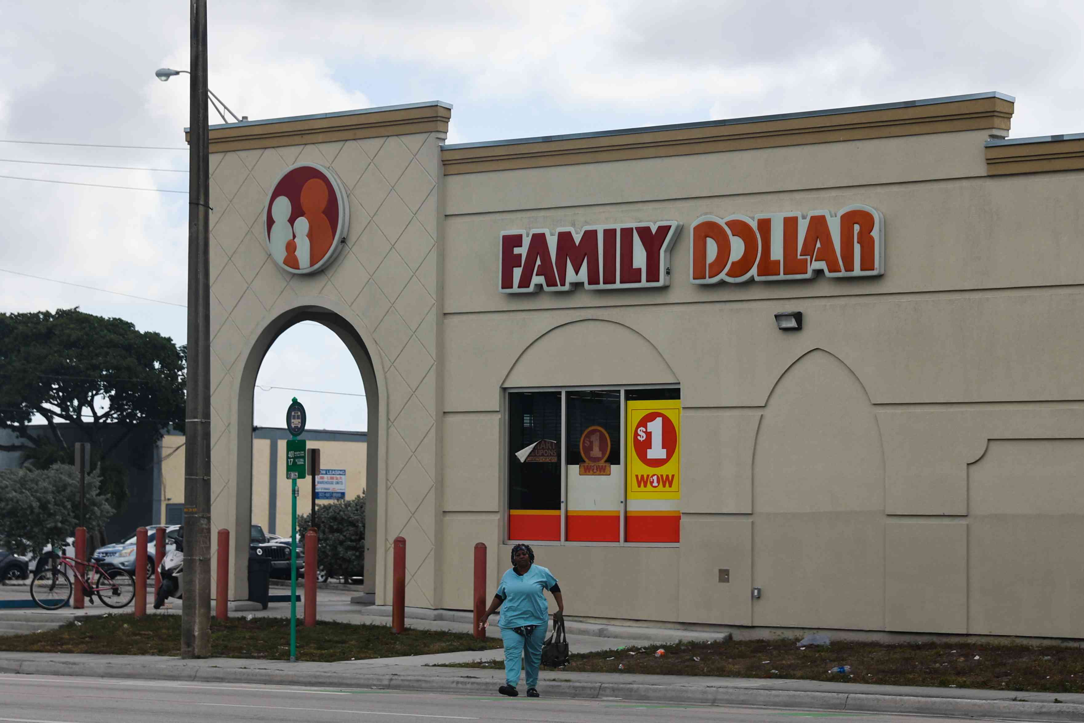 Family Dollar store is seen in Miami, United States on May 2, 2024.