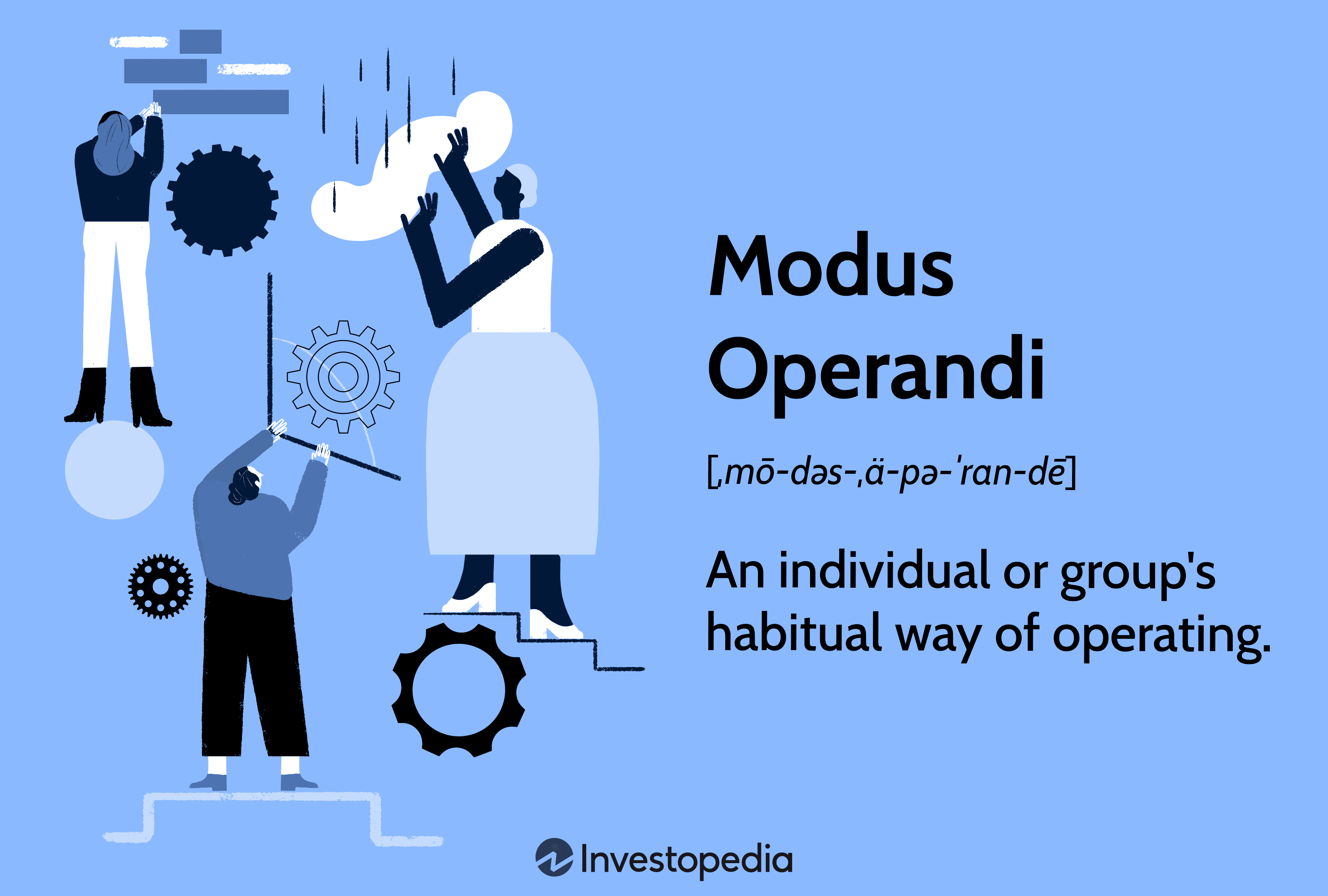 Modus Operandi: An individual or group's habitual way of operating.