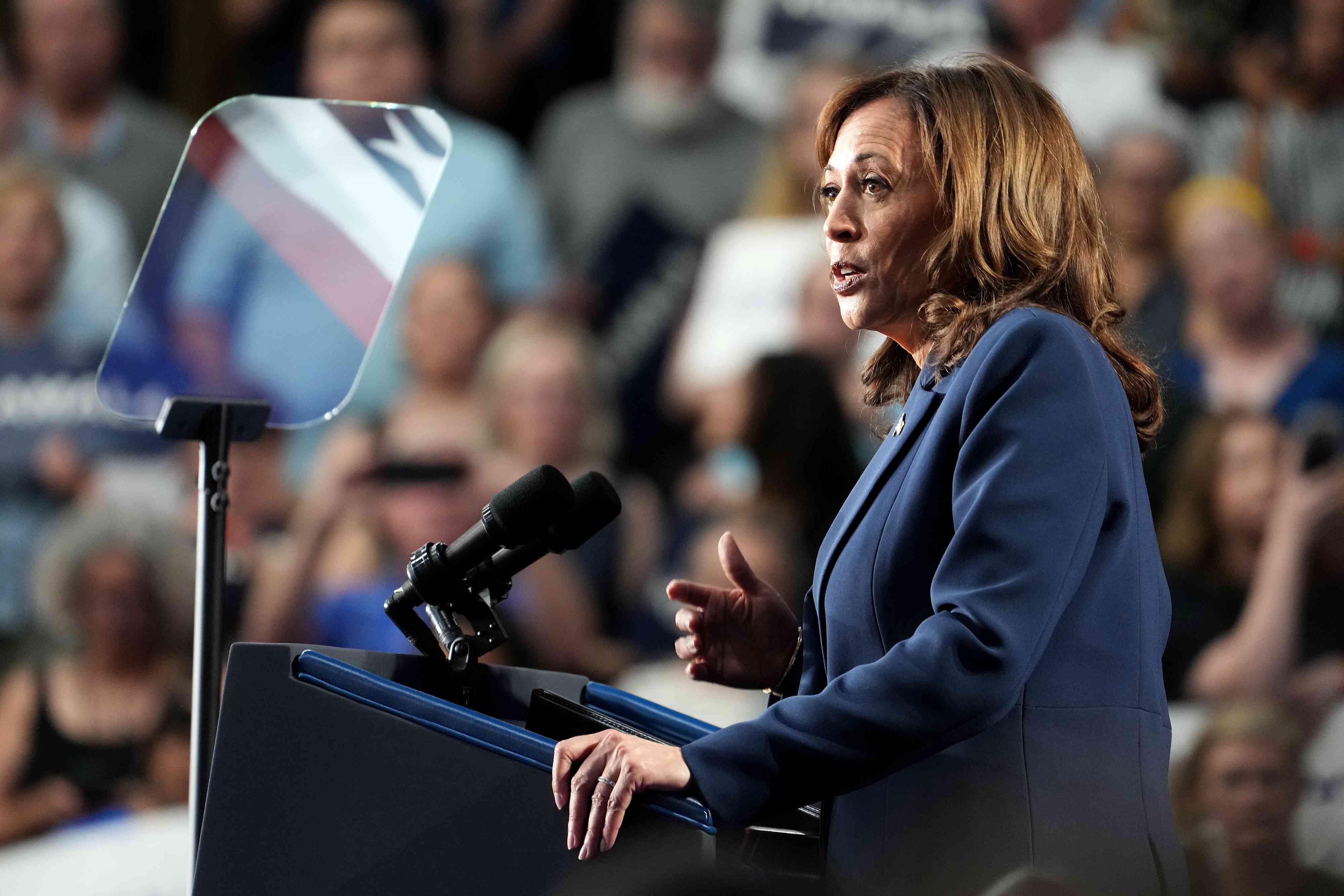 US Vice President Kamala Harris during a campaign event in Milwaukee, Wisconsin, US, on Tuesday, July 23, 2024. 