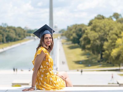 Graduate at the National Mall in Washington DC