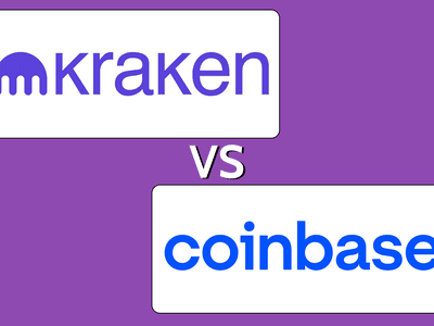 Logos of Kraken and Coinbase 