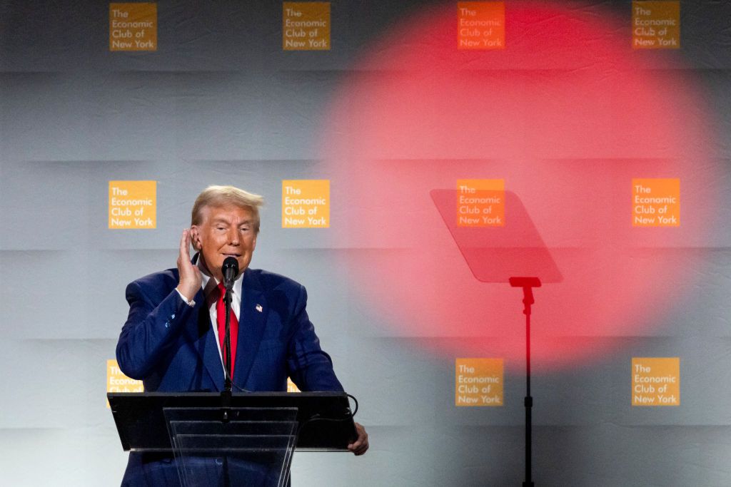 Former US President Donald Trump during an Economic Club of New York event in New York, US, on Thursday, Sept. 5, 2024. 