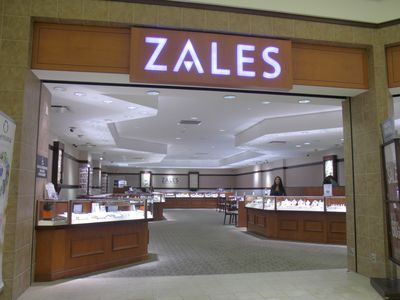 A Zales jewelry store in a mall. 