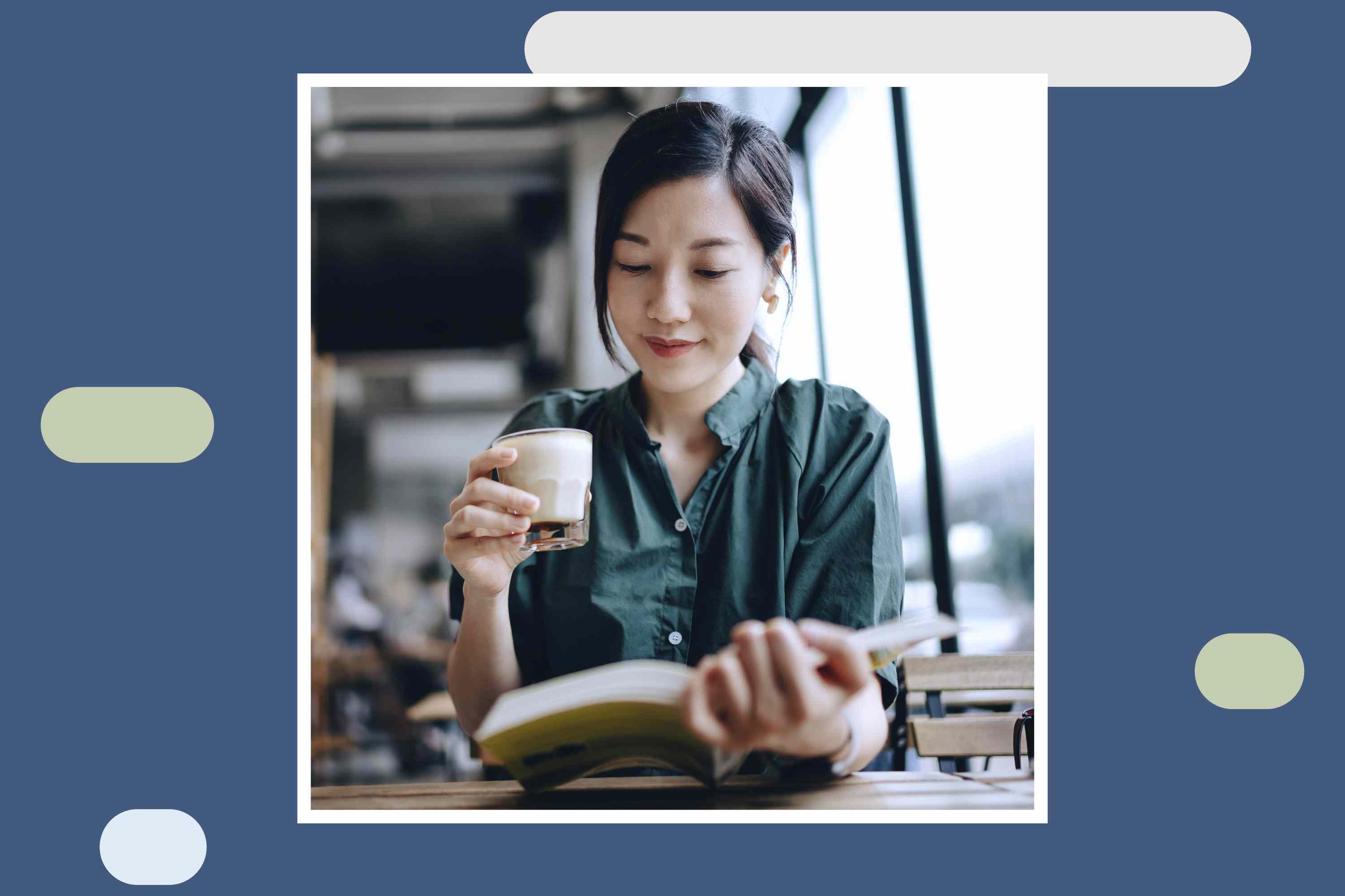 Woman reading book 