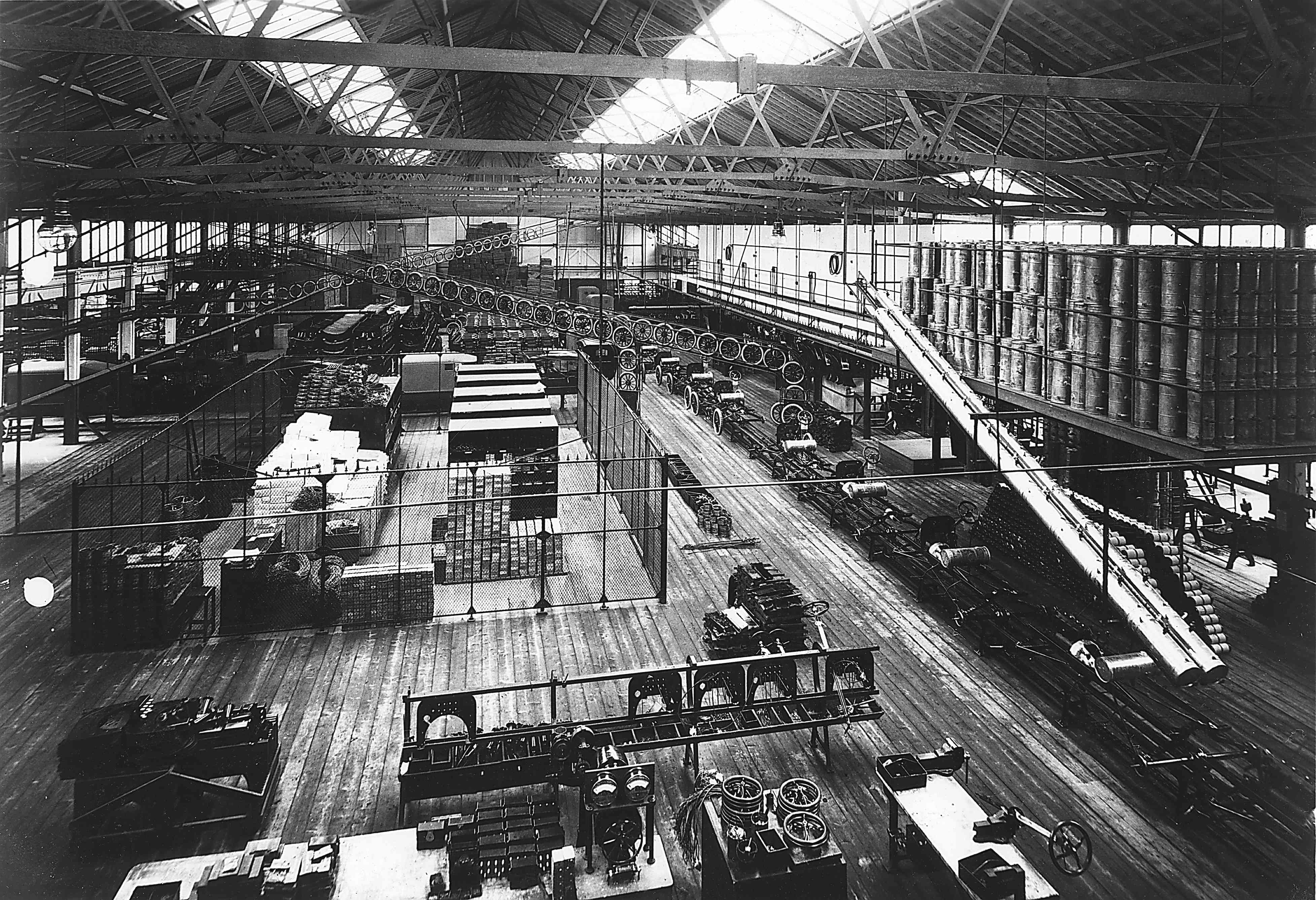 Part of the production line at Ford's Highland Park factory, Detroit, Michigan, USA, c1914.