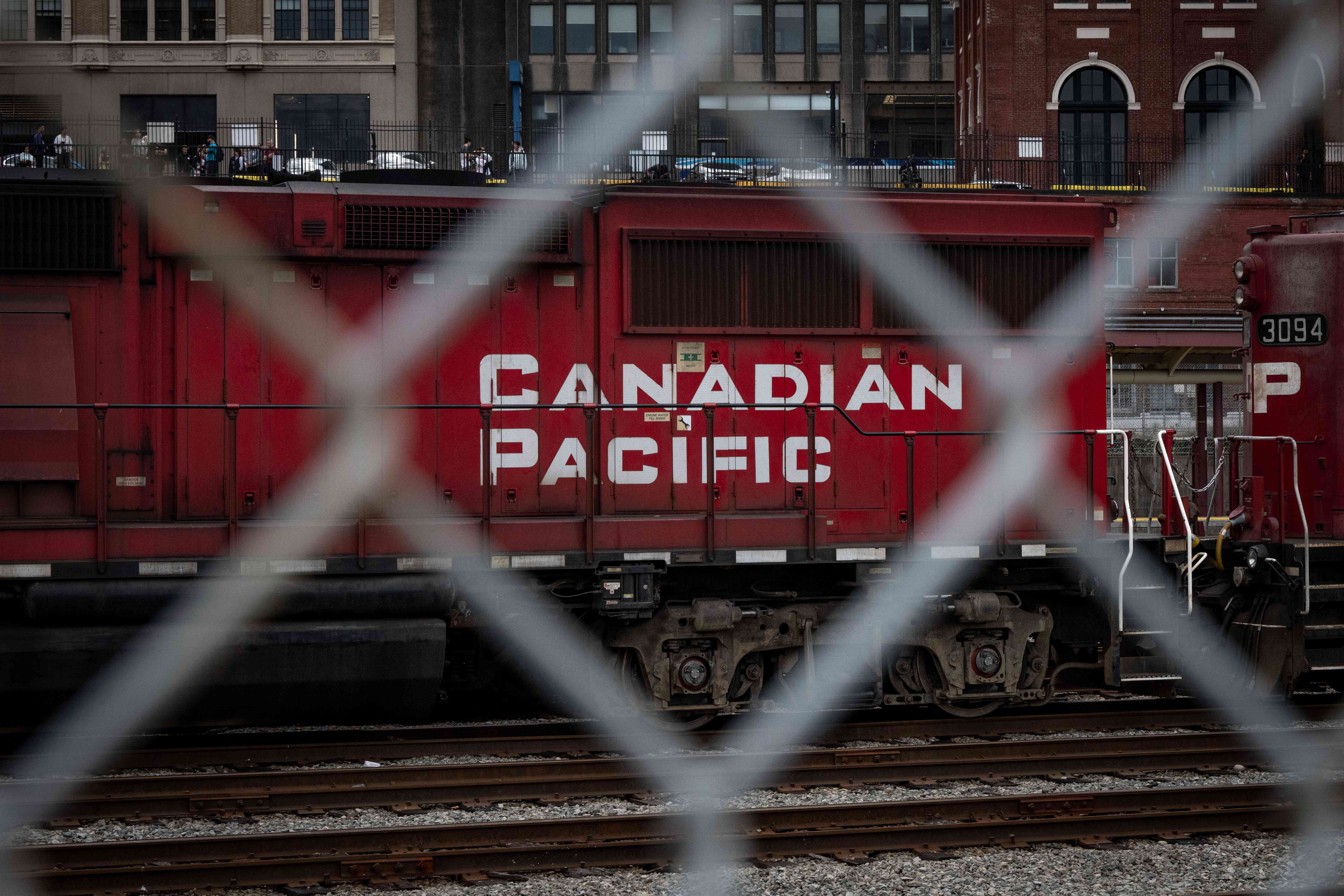 A Canadian Pacific Railway Co. locomotive at the Port of Vancouver in Vancouver, British Columbia, on Aug. 22, 2024