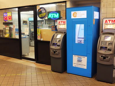 A bitcoin ATM at the Clark Street subway station on June 13, 2022, in Brooklyn, New York