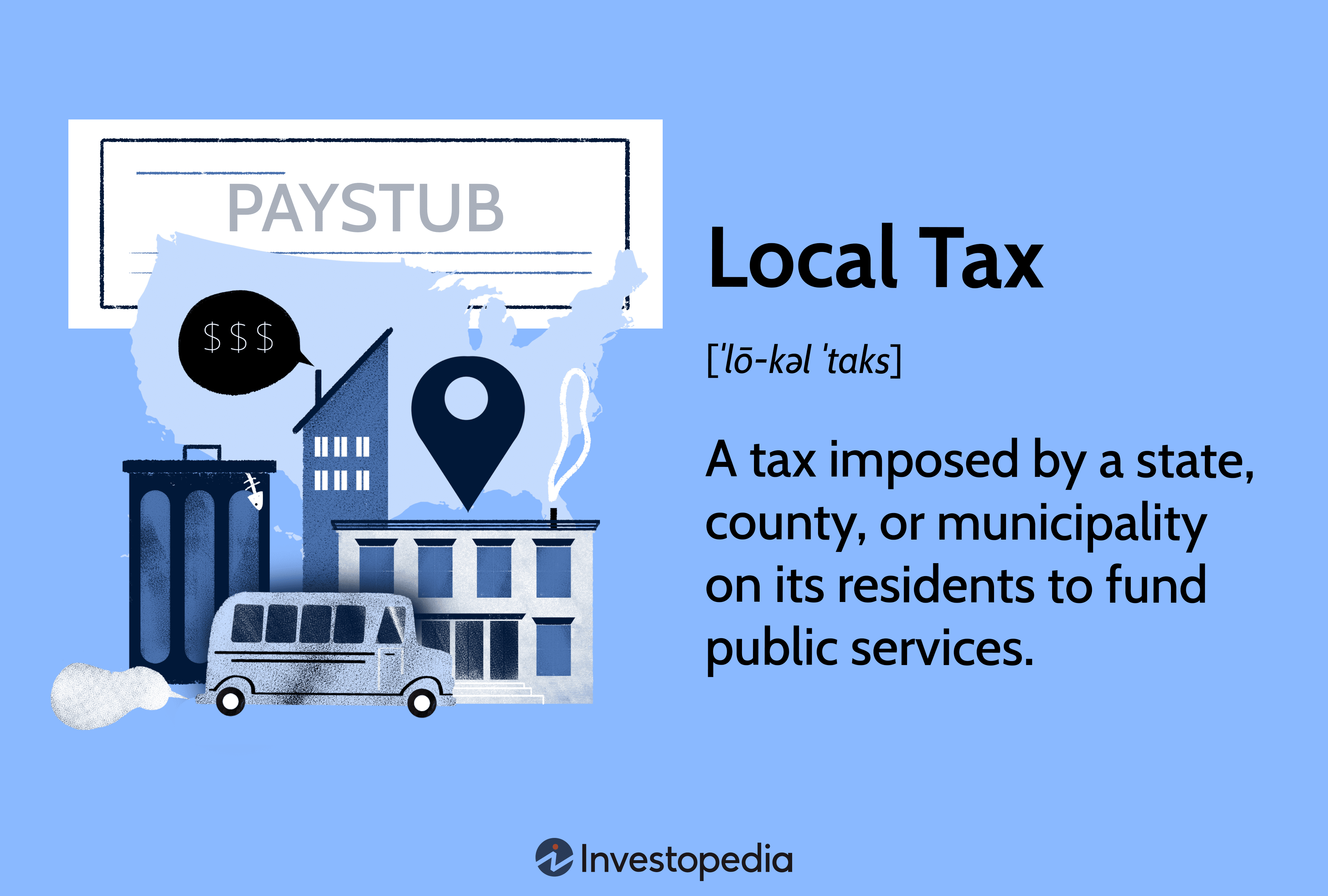 Local Tax: A tax imposed by a state, county, or municipality on its residents to fund public services.