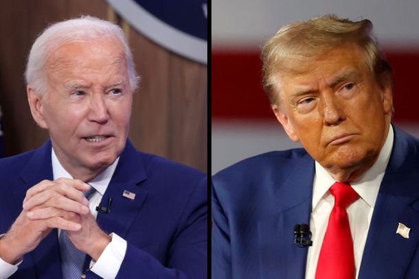 President Joe Biden (left) and former president Donald Trump (right).