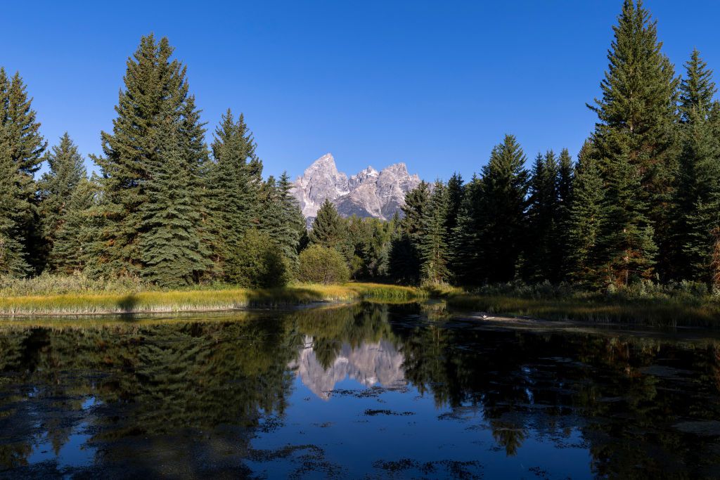 Grand Teton National Park during the Kansas City Federal Reserve's Jackson Hole Economic Policy Symposium in Moran, Wyoming, US, on Thursday, Aug. 22, 2024. 