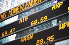 Electronic stock ticker display