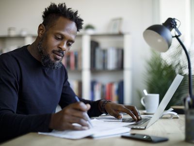 Man working at home