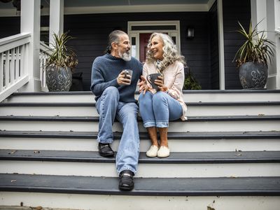 Older couple outside