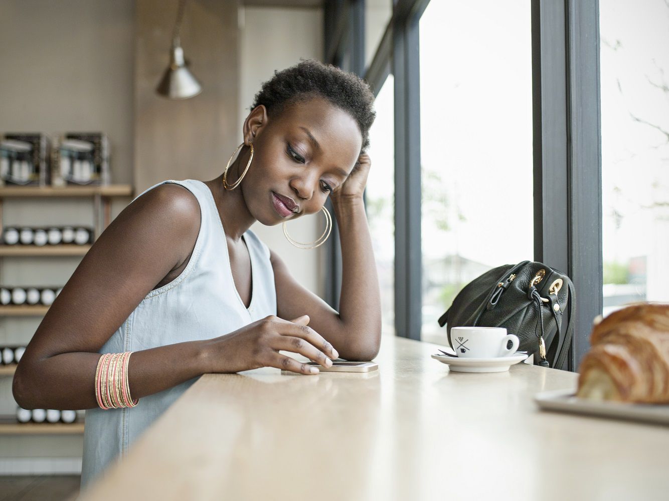 woman doing research using Google Mortgage