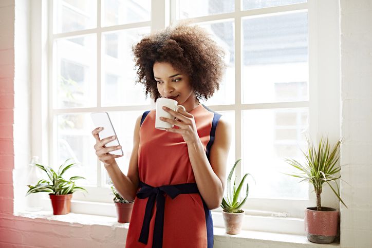 Woman on phone