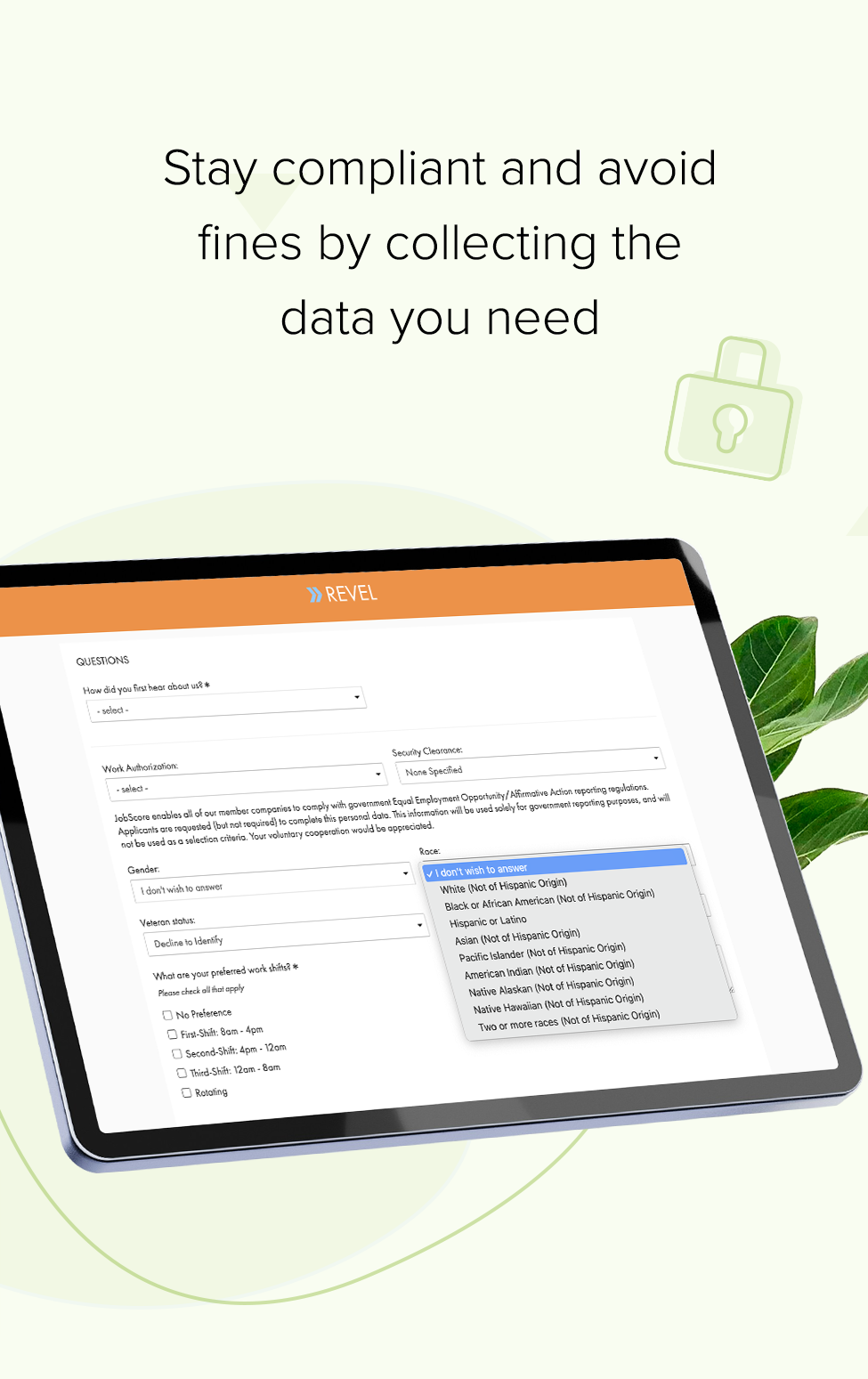 Stay compliant and avoid fines by collecting the data you need | mobile recruiting software compliance