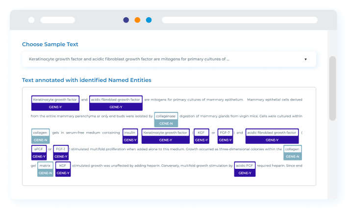 Example how does named entity recognition (ner) work in biomedical natural language processing