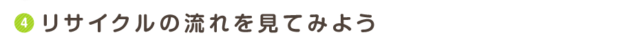 リサイクルの流れを見てみよう