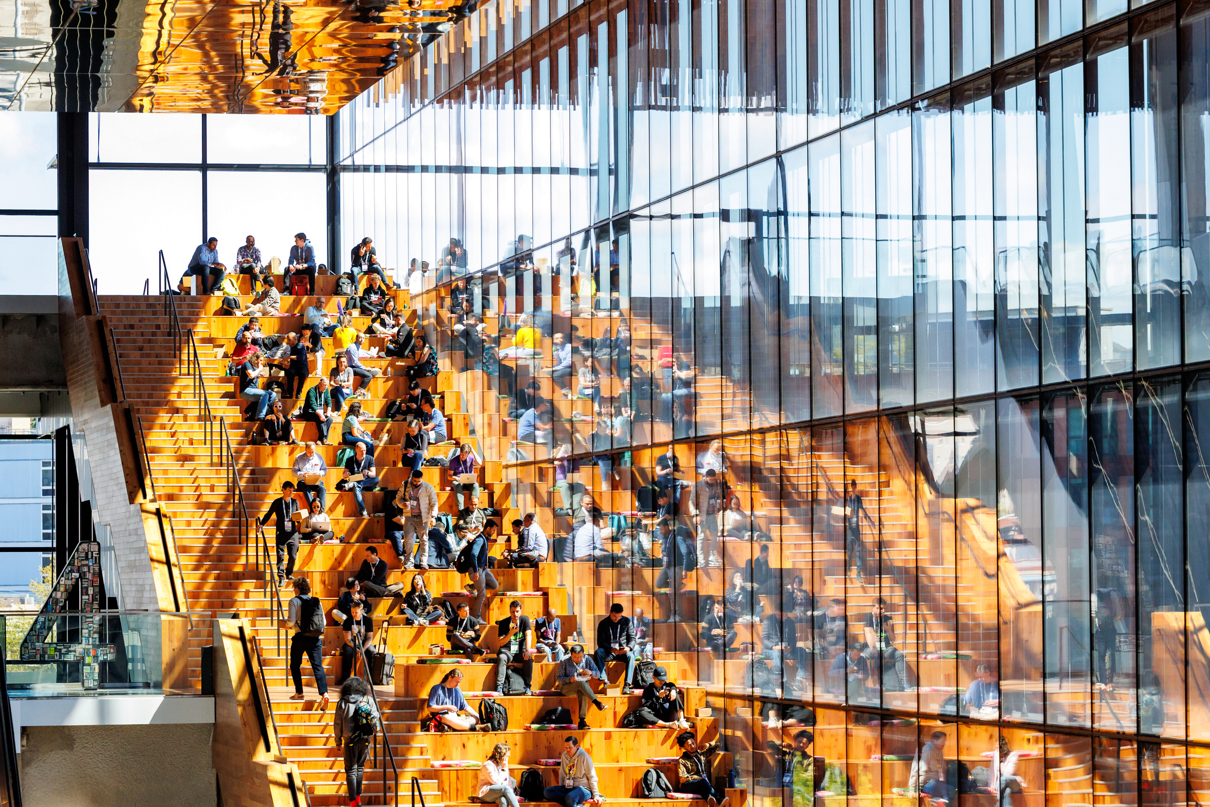 OSSNA participants enjoyed the “stairway track” in the Seattle Convention Center’s Summit Building.