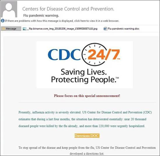e-mail de phishing do cdc