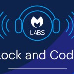 The Lock and Code logo, which includes the Malwarebytes Labs insignia ensconced in a pair of headphones