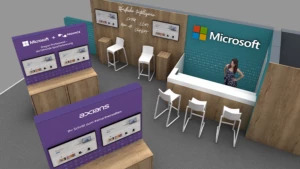 SCCON Messestand von Microsoft als 3D Model