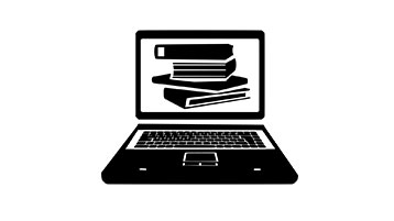 Laptop con libri