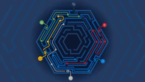 A graphic showing a circuit board to represent Microsoft Incident Response.